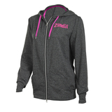 Elegance Zip-Up Hoodie grau