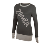 Indulge Long Sleeve Top black grey